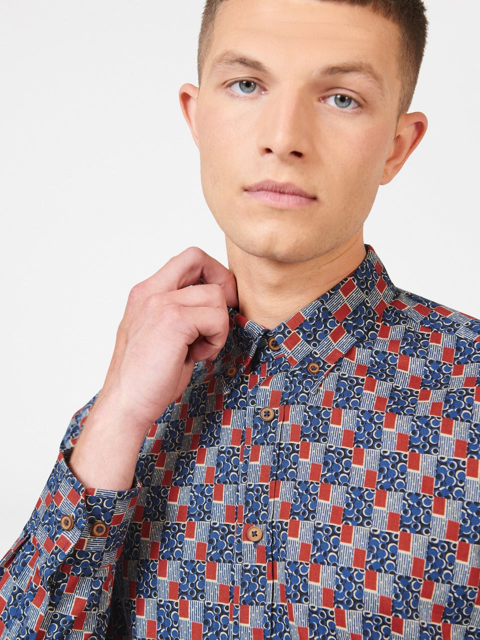 Chemises Ben Sherman 1950s Checkerboard Indigo | WMX-06850556